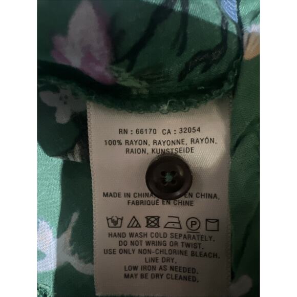 Anthropologie Conversations #20 Of 52 Blouse Bird Floral Tie Front Top Womens 8 - Picture 5 of 8